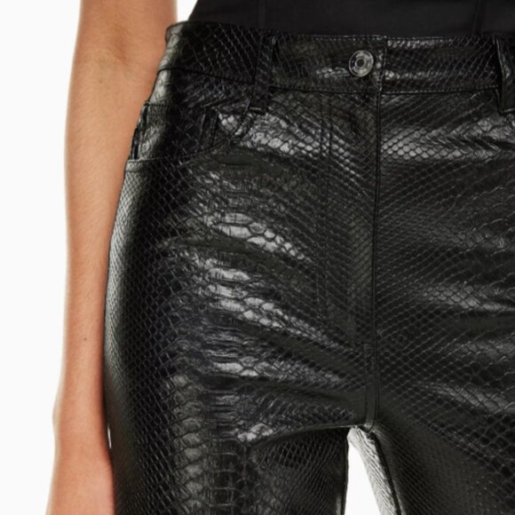 NWT WILFRED | Aritzia The Melina Pant Vegan Leather Python Snake Print | Sz. 6 - Picture 2 of 12